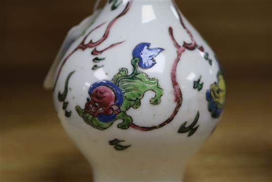 A Chinese 19th century bottle vase height 20.5cm